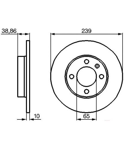 BOSCH Тормозной диск