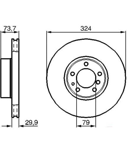 BOSCH Тормозной диск