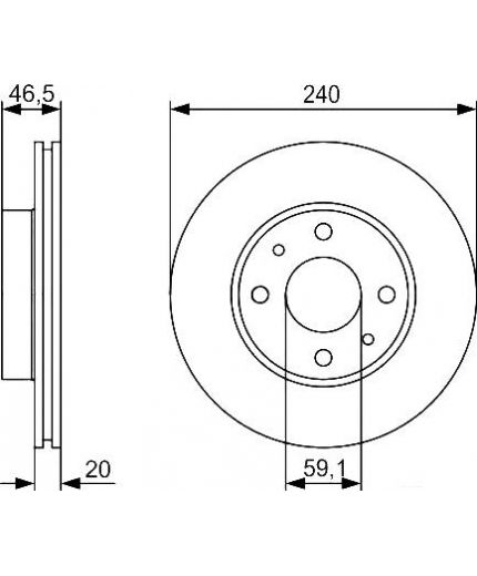 BOSCH Тормозной диск