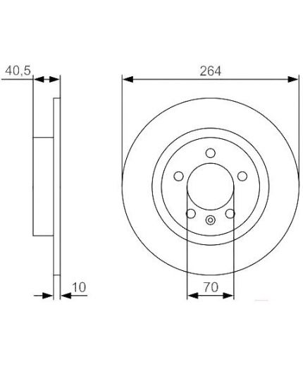 BOSCH Тормозной диск