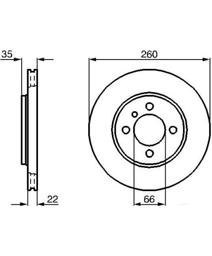 BOSCH Тормозной диск