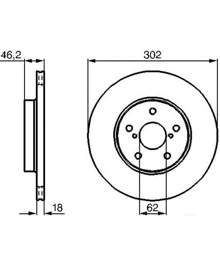 BOSCH Тормозной диск