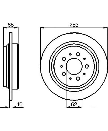 BOSCH Тормозной диск