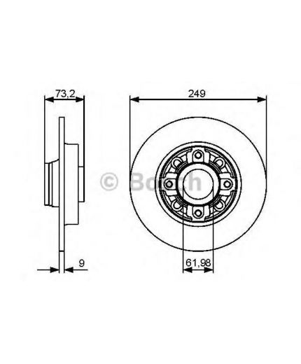 BOSCH Тормозной диск