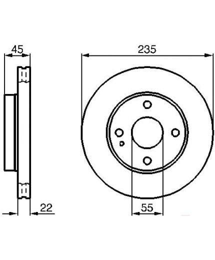 BOSCH Тормозной диск