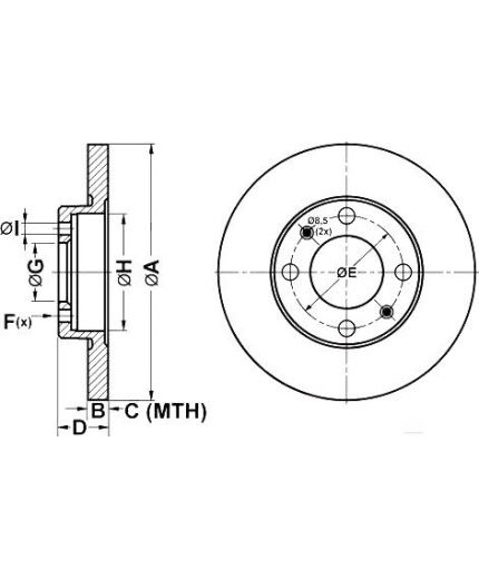 ATE Тормозной диск