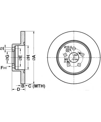 ATE Тормозной диск