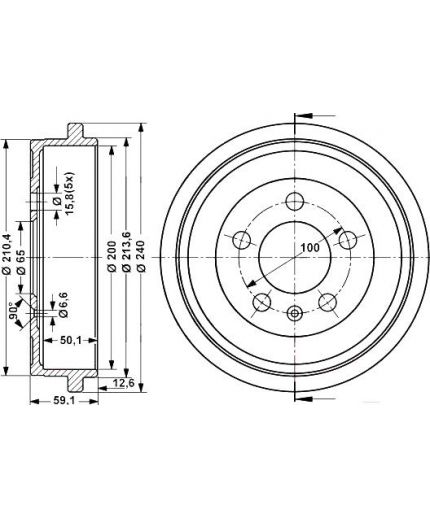 ATE Тормозной барабан