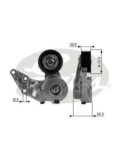 GATES Ролик натяжной поликлинового