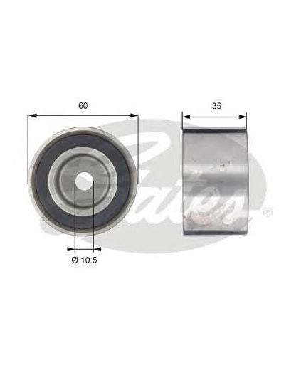 GATES Ролик приводного ремня