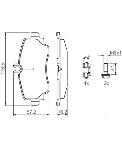 BOSCH Колодки дисковые