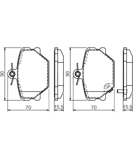 BOSCH Колодки дисковые