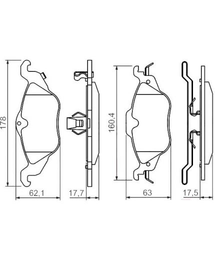 BOSCH Колодки дисковые