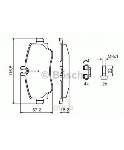 BOSCH Колодки дисковые