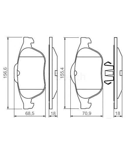 BOSCH Колодки дисковые