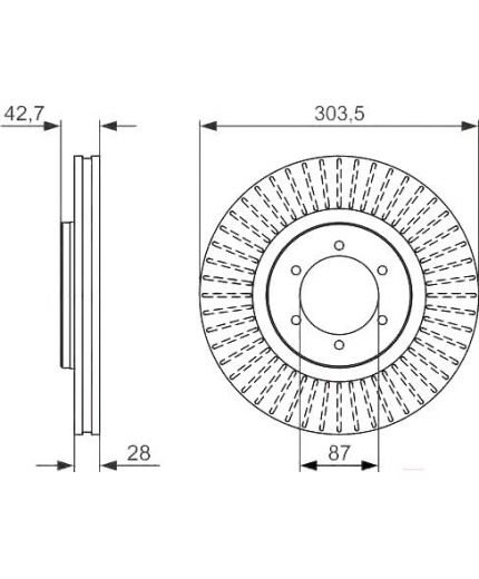 BOSCH Тормозной диск