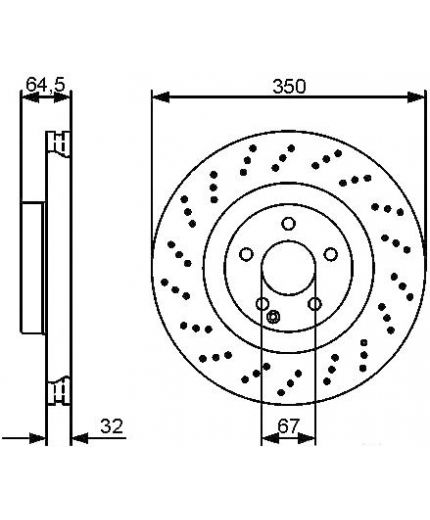 BOSCH Тормозной диск передний