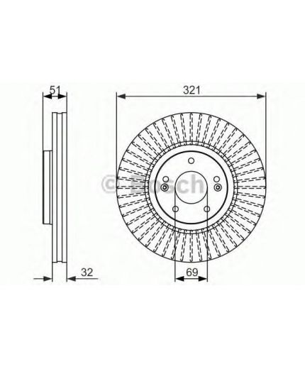 BOSCH Тормозной диск