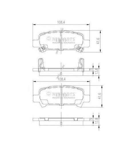 NIPPARTS Колодки дисковые 4 шт