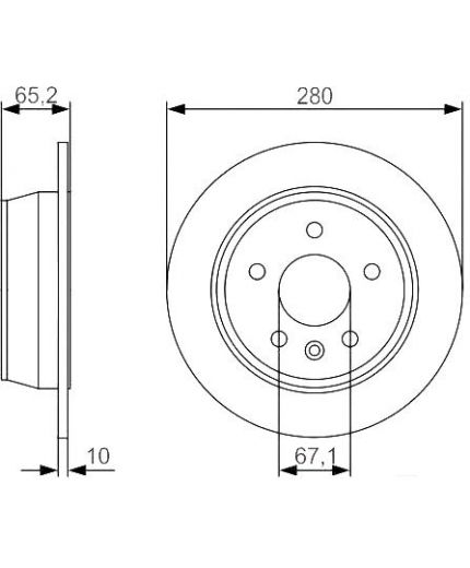 BOSCH Тормозной диск задний