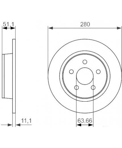 BOSCH Тормозной диск