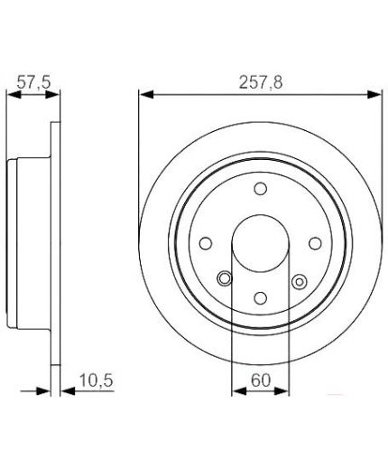 BOSCH Тормозной диск задний