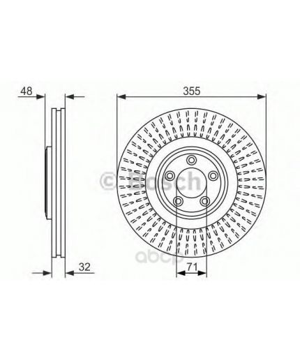 BOSCH Тормозной диск передний
