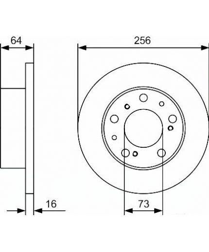 BOSCH Тормозной диск передний