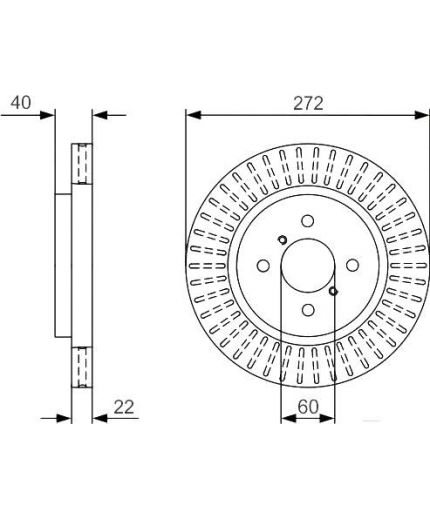 BOSCH Тормозной диск передний