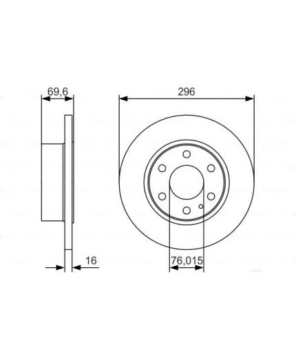 BOSCH Тормозной диск задний