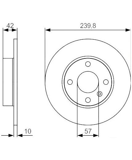 BOSCH Тормозной диск задний