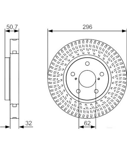 BOSCH Тормозной диск передний
