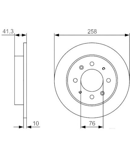 BOSCH Тормозной диск задний