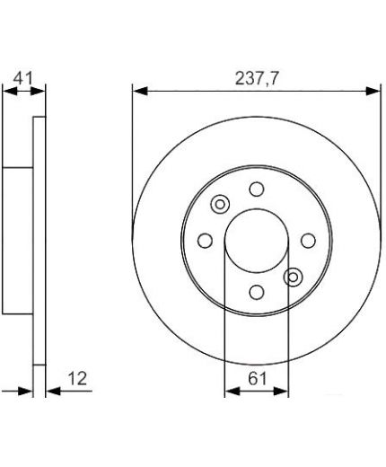BOSCH Тормозной диск передний