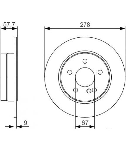 BOSCH Тормозной диск задний