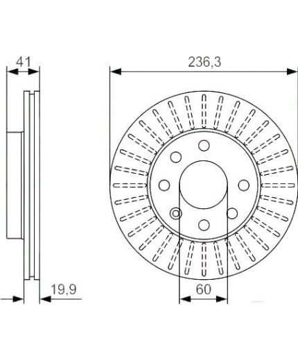 BOSCH Тормозной диск передний