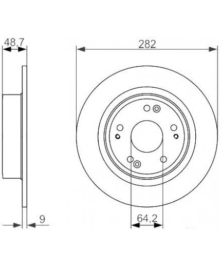 BOSCH Тормозной диск задний