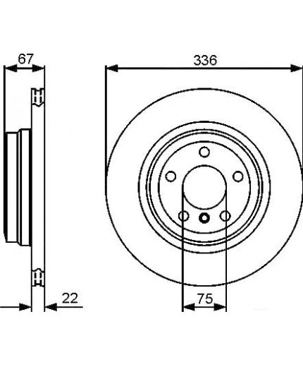 BOSCH Тормозной диск задний