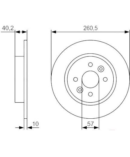 BOSCH Тормозной диск задний