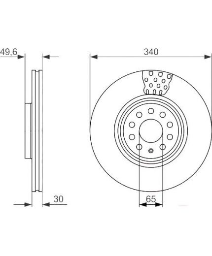 BOSCH Тормозной диск