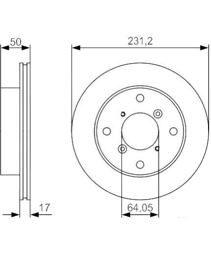 BOSCH Тормозной диск передний