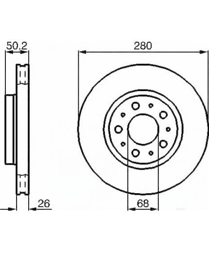 BOSCH Тормозной диск