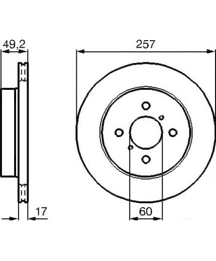 BOSCH Тормозной диск передний