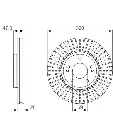 BOSCH Тормозной диск