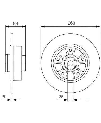 BOSCH Тормозной диск