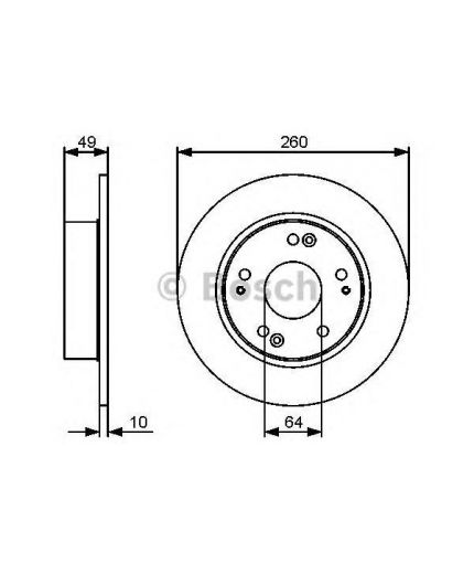 BOSCH Тормозной диск