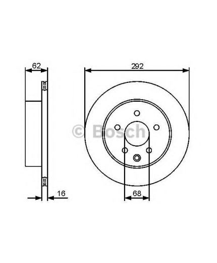 BOSCH Тормозной диск