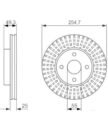 BOSCH Тормозной диск