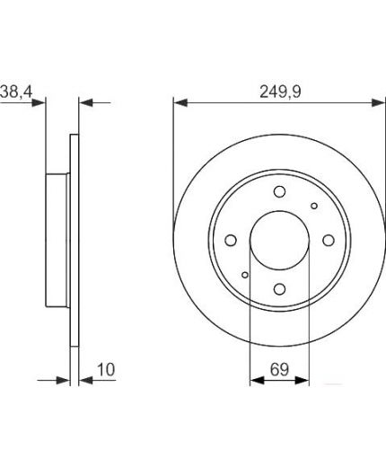 BOSCH Тормозной диск