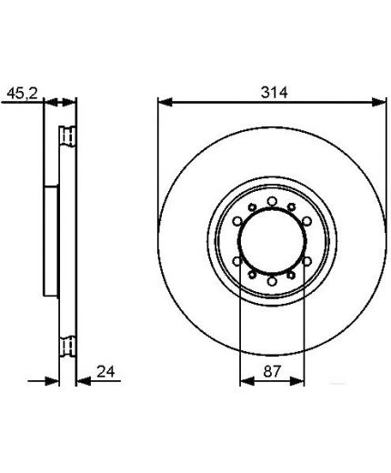 BOSCH Тормозной диск
